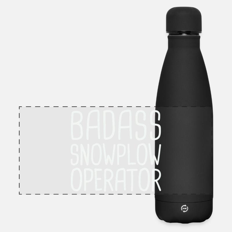 Snowplow Operator Badass Snowplow Driver - Matte Panoramic Thermal Bottle 500 ml - black