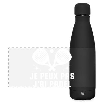 Je peux pas j ai padel - Gourde isotherme panoramique mate 500 ml - noir - Devant