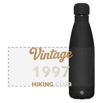 Vintage 1997 – Sailing Club Retro Birth Year - Matte Panoramic Thermal Bottle 500 ml - black - Front