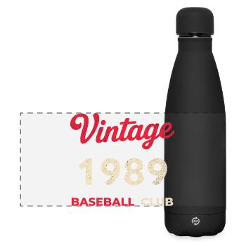 Vintage 1989 – Baseball Club Retro Birth Year - Matte Panoramic Thermal Bottle 500 ml - black - Front