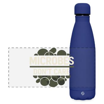 microbiology - Matte Panoramic Thermal Bottle 500 ml - dark blue  - Front
