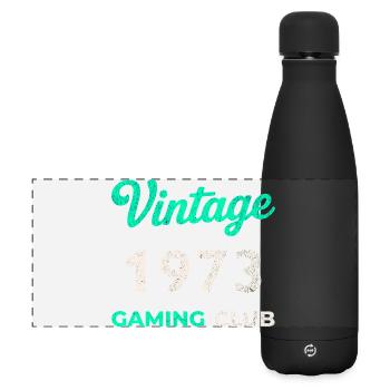 Vintage 1973 – Gaming Club Retro Birth Year - Matte Panoramic Thermal Bottle 500 ml - black - Front