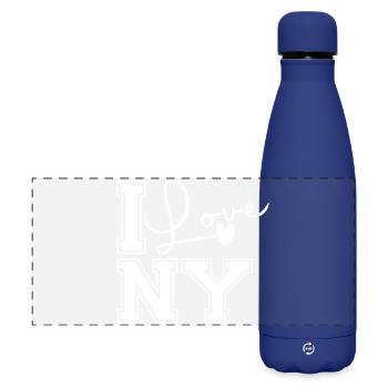 I love ny - Matte Panorama Isolierflasche 500 ml - Dunkelblau  - Vorne