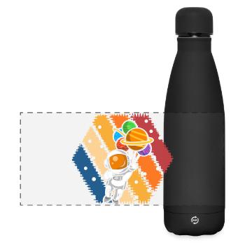 Ballon astronaute Galaxy Splash - Gourde isotherme panoramique mate 500 ml - noir - Devant