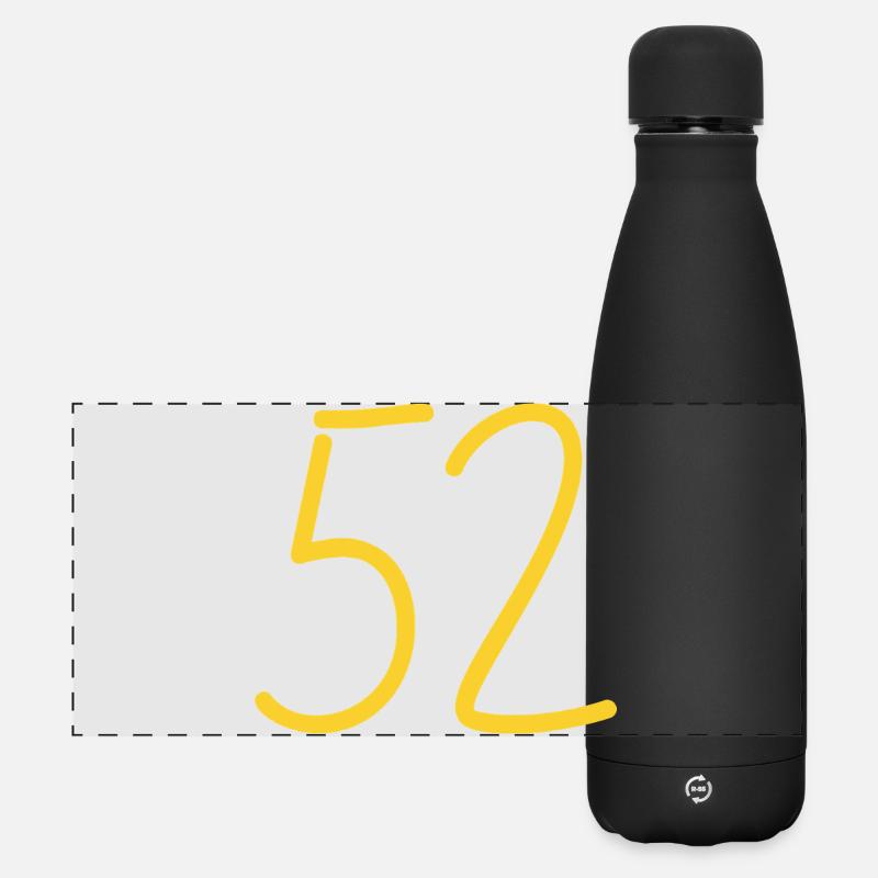 52 - Matte Panorama Isolierflasche 500 ml - Schwarz