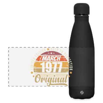 49. Anniversary 49 Years Limited Edition März 1977 - Matte Panorama Isolierflasche 500 ml - Schwarz - Vorne