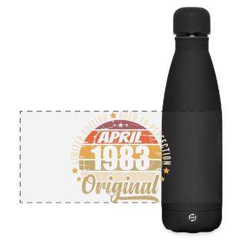 Geburtstagsgeschenk April 1983 - Matte Panorama Isolierflasche 500 ml - Schwarz - Vorne