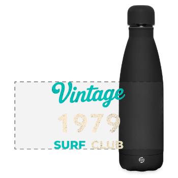 Cadeau vintage de l’année de naissance rétro du Surf Club 1979 - Gourde isotherme panoramique mate 500 ml - noir - Devant