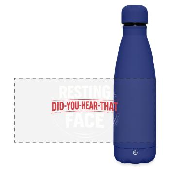 Tu as entendu ça ? | Humour de true crime - Gourde isotherme panoramique mate 500 ml - bleu foncé  - Devant