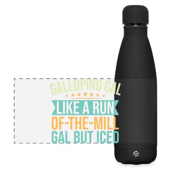Hobby Horse Rider Galloping Gal English Riding - Matte Panoramic Thermal Bottle 500 ml - black - Front