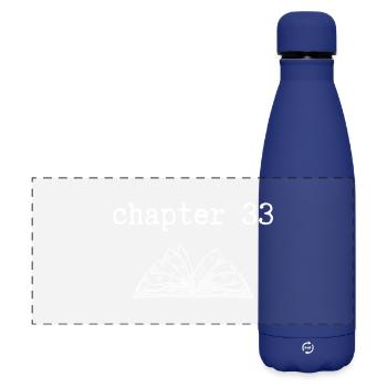 chapter 33 Geburtstag - Matte Panorama Isolierflasche 500 ml - Dunkelblau  - Vorne