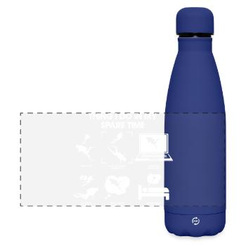 Liste des silhouettes de temps libre - Gourde isotherme panoramique mate 500 ml - bleu foncé  - Devant