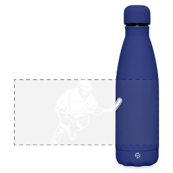 Eishockeyspieler - Matte Panorama Isolierflasche 500 ml - Dunkelblau  - Vorne