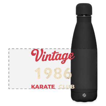 Vintage 1986 – Année de naissance rétro du Karate Club - Gourde isotherme panoramique mate 500 ml - noir - Devant