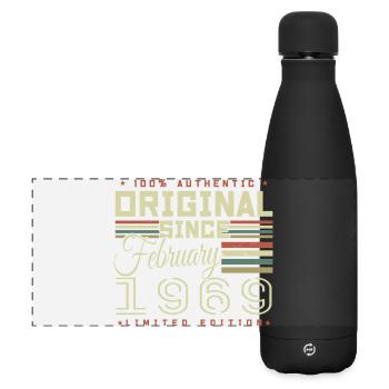 Awesome since February 1969 - Matte Panoramic Thermal Bottle 500 ml - black - Front