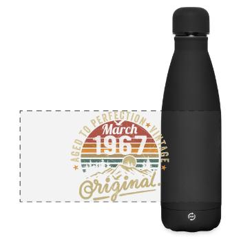 März 1967 - Matte Panorama Isolierflasche 500 ml - Schwarz - Vorne