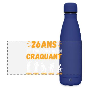 26 Jahre alt, immer noch als niedlicher Humor-Witz - Matte Panorama Isolierflasche 500 ml - Dunkelblau  - Vorne