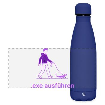.exe ausführen ADMIN Lila - Matte Panorama Isolierflasche 500 ml - Dunkelblau  - Vorne