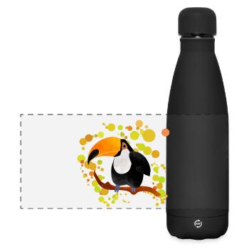 Toucan - Matte Panoramic Thermal Bottle 500 ml - black - Front