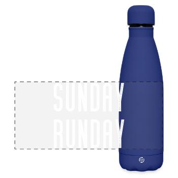 Sunday Runday - Matte Panoramic Thermal Bottle 500 ml - dark blue  - Front