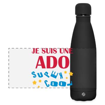 tiener / teen / teenager / kind - Matte panoramische thermosfles 500 ml - zwart - Voor