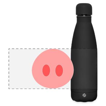 Cochon - Gourde isotherme panoramique mate 500 ml - noir - Devant