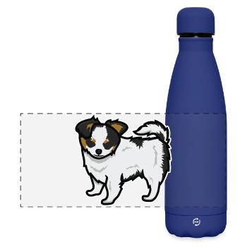 Dog Drawing - Matte Panoramic Thermal Bottle 500 ml - dark blue  - Front