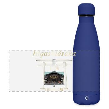 Higashiosaka, Osaka, Japon, Dessin Ishikiri-san - Gourde isotherme panoramique mate 500 ml - bleu foncé  - Devant