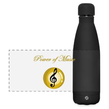 The power of music - Matte Panoramic Thermal Bottle 500 ml - black - Front