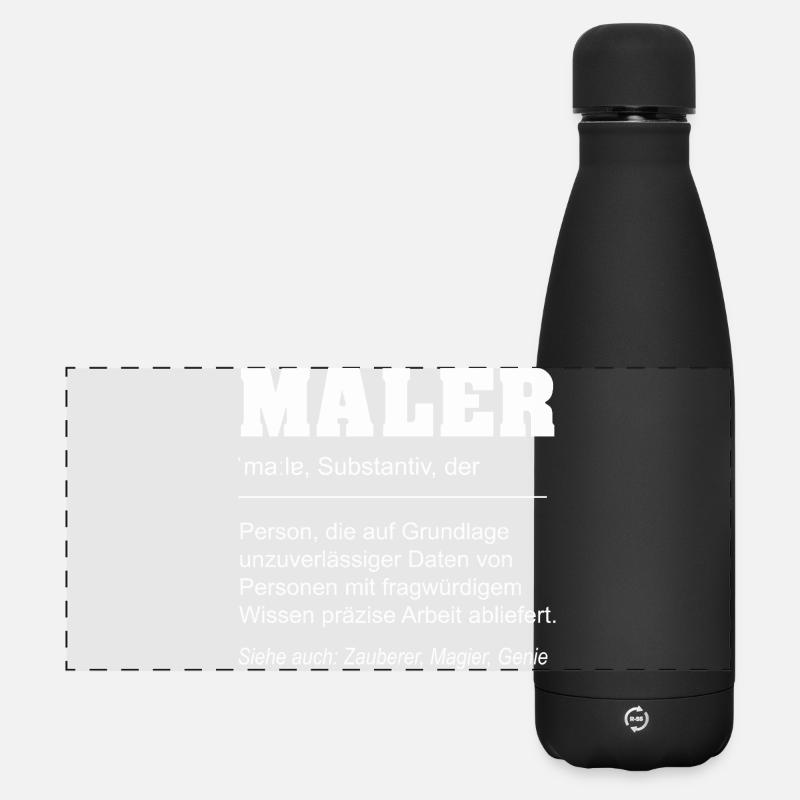 Funny Definition Painter Profession - Matte Panoramic Thermal Bottle 500 ml - black
