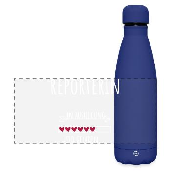 Journalisme Étudiant Profession Éducation Reporter - Gourde isotherme panoramique mate 500 ml - bleu foncé  - Devant