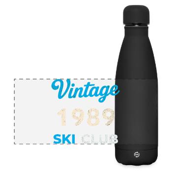 Vintage 1989 – Ski Club Retro Birth Year Gift - Matte Panoramic Thermal Bottle 500 ml - black - Front