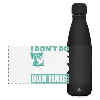 Toilet Clogging Master Funny - Matte Panoramic Thermal Bottle 500 ml - black - Front