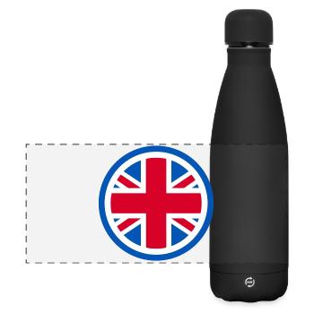 United Kingdom - Union Jack - Matte Panorama Isolierflasche 500 ml - Schwarz - Vorne