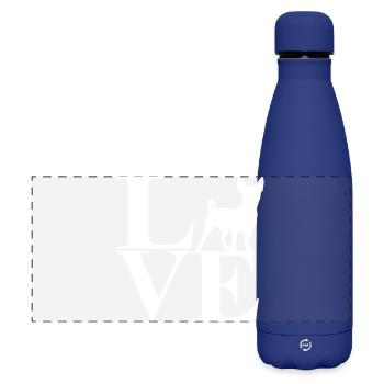 Hundeliebe im LOVE Design - Matte Panorama Isolierflasche 500 ml - Dunkelblau  - Vorne