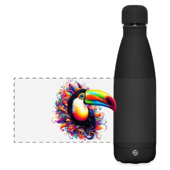 Toucan - Matte Panoramic Thermal Bottle 500 ml - black - Front