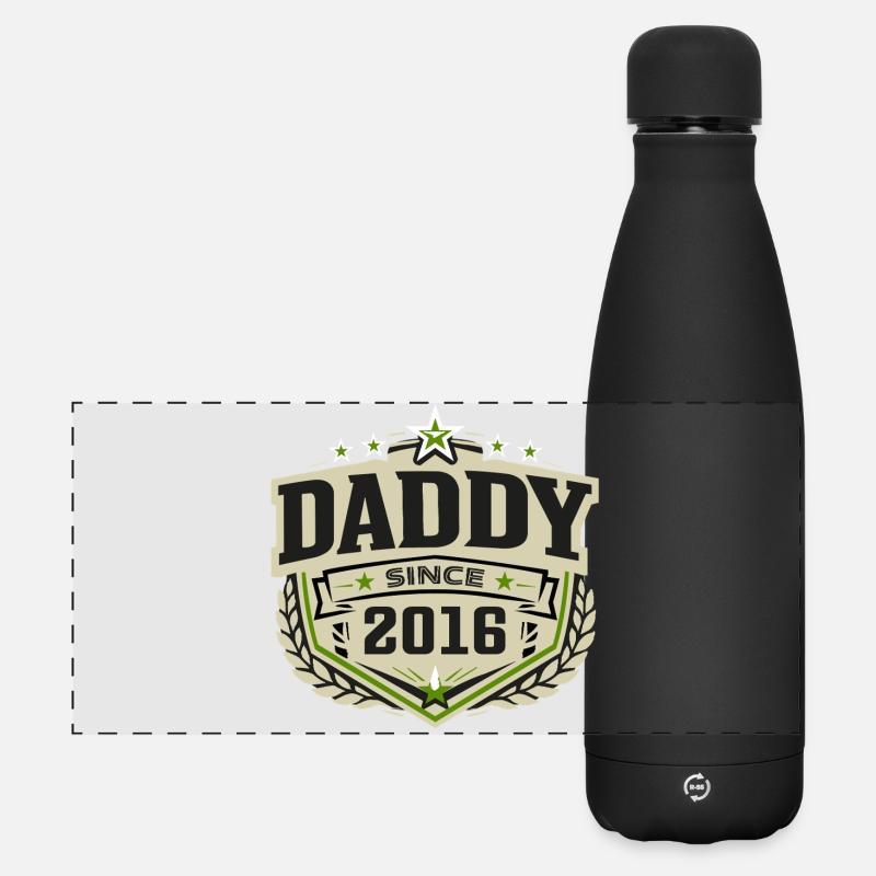 Daddy Since 2016 – Proud Dad Design - Matte Panoramic Thermal Bottle 500 ml - black