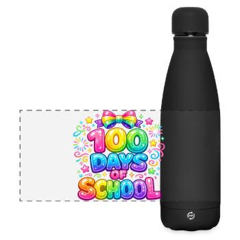 100 Jours d'École Arc-en-Ciel Magique - Gourde isotherme panoramique mate 500 ml - noir - Devant
