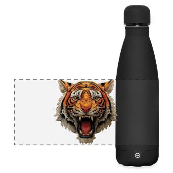 Tiger Head Roaring - Matte Panoramic Thermal Bottle 500 ml - black - Front