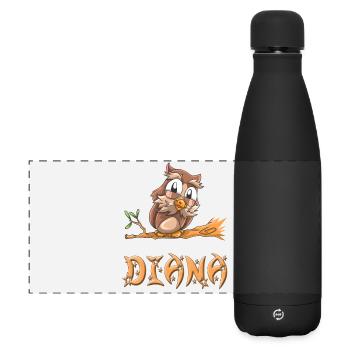 Owl Diana - Matte Panoramic Thermal Bottle 500 ml - black - Front