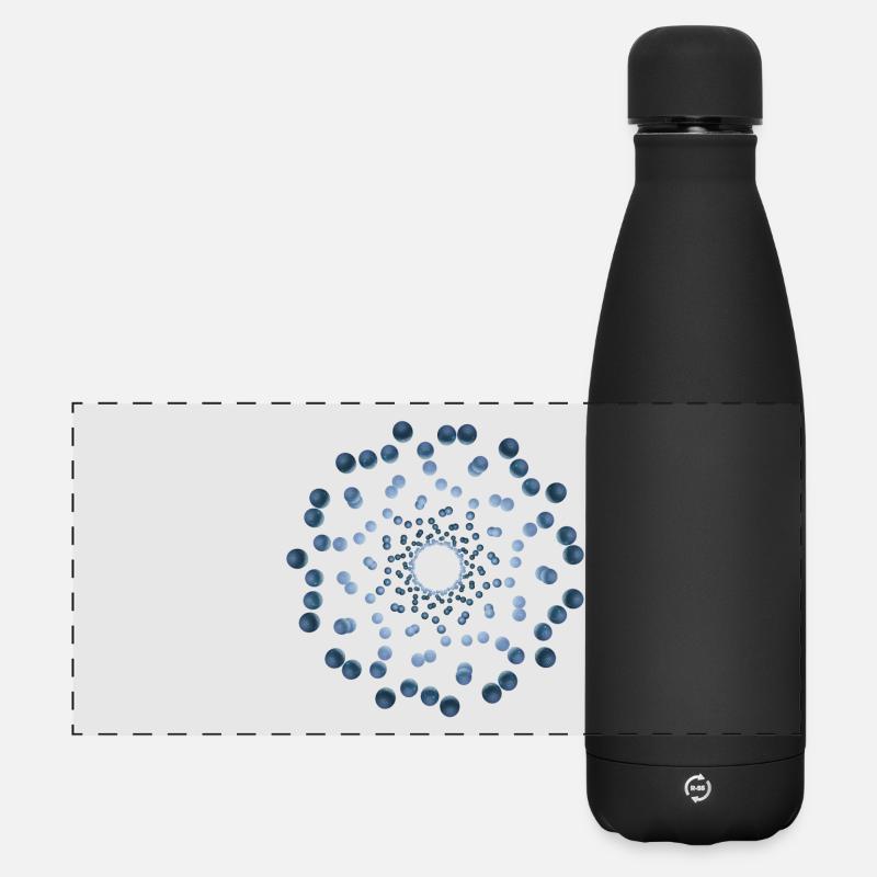 atom - Cellular three - Matte Panorama Isolierflasche 500 ml - Schwarz