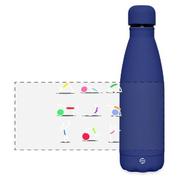 Entraînement de pilates - Gourde isotherme panoramique mate 500 ml - bleu foncé  - Devant
