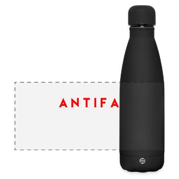 Antifa - Matte Panorama Isolierflasche 500 ml - Schwarz - Vorne