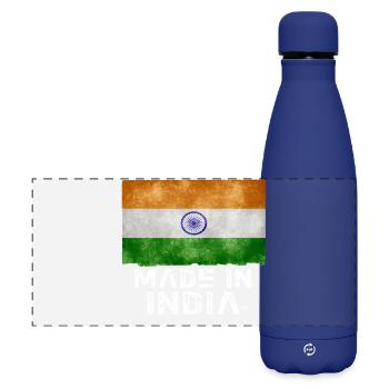 Made in India Flag Stencil Tee - Matte Panorama Isolierflasche 500 ml - Dunkelblau  - Vorne