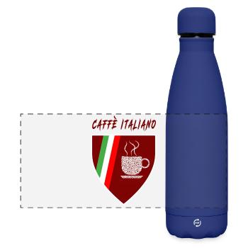 Kaffee Italienisch / Caffè Italiano / Geschenk - Matte Panorama Isolierflasche 500 ml - Dunkelblau  - Vorne