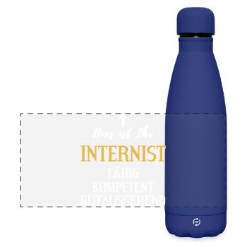 Aerzte Internist Innere Medizin lustig Geschenk - Matte Panorama Isolierflasche 500 ml - Dunkelblau  - Vorne