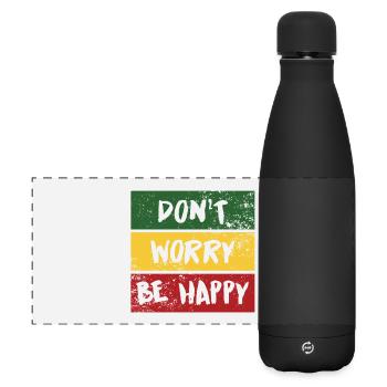 Sprint chanceux au bloc de couleurs rastafari - Gourde isotherme panoramique mate 500 ml - noir - Devant