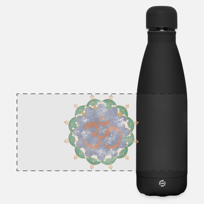 yoga - Matte Panoramic Thermal Bottle 500 ml - black