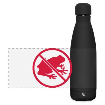 keine kroete zone frosch verboten schild silhouett - Matte Panorama Isolierflasche 500 ml - Schwarz - Vorne