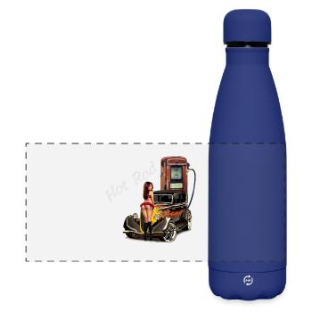 Hot Rod Glam Auto Print - Gourde isotherme panoramique mate 500 ml - bleu foncé  - Devant